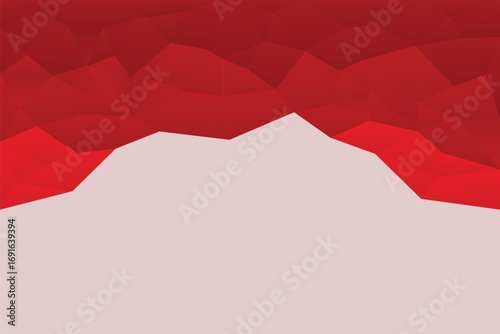 Abstract polygon backgound red geometric pattern vector template monochrome illustration wallpaper backdrop web banner poster