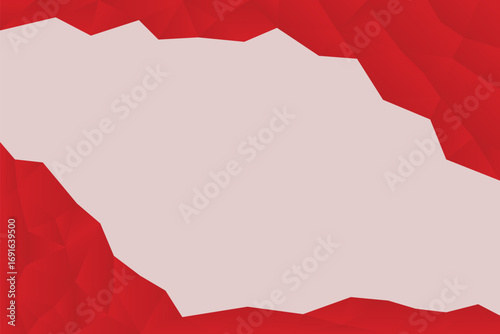 Abstract polygon backgound red monochrome geometric pattern vector template illustration wallpaper backdrop web banner poster