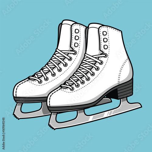 Vector of a pair of ice skates