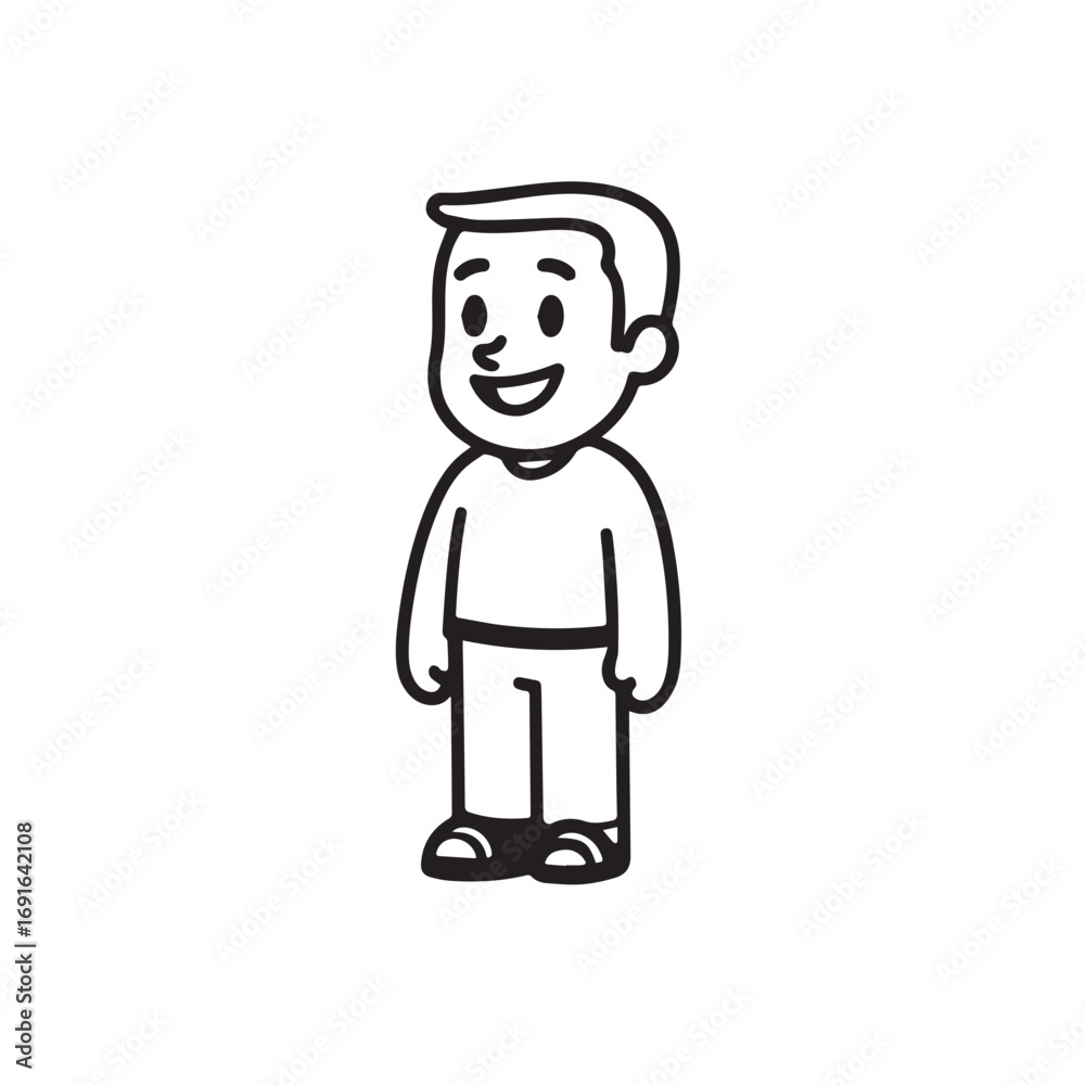 Handsome Man Black and White Illustration Vector Image Male Portrait Fashion Sketch Line Art Design Handsome Man Black and White Illustration Vector Image Male Portrait Fashion Sketch Line Art Design