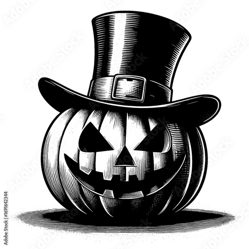 Halloween pumpkin. Vector illustration isolated on a white background