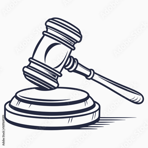 Legal Gavel Illustration.