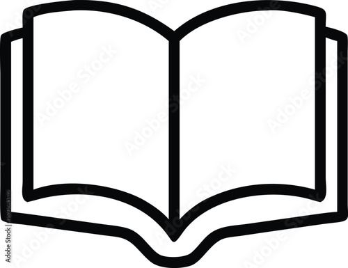 Simple open book outline for education learning and reading projects