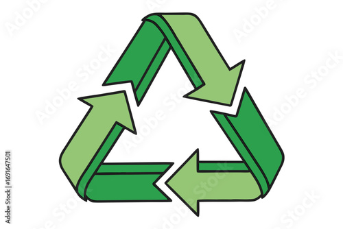Green recycling symbol