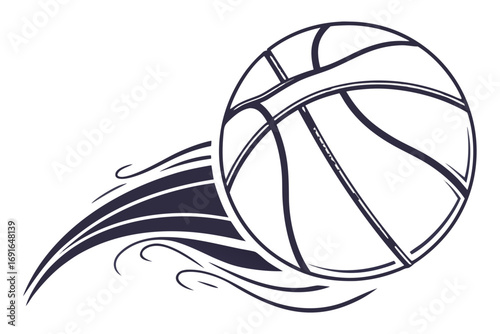 Basketball with motion lines