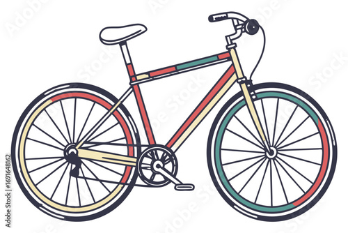 Colorful vintage bicycle