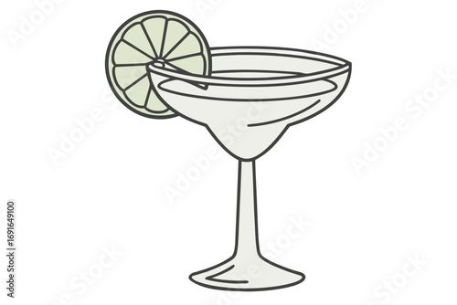 Margarita cocktail with lime slice