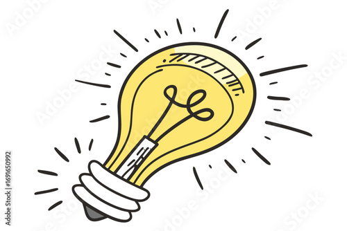 Doodle light bulb with filament inside