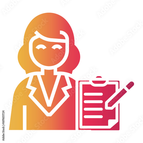 secretary Gradient icon