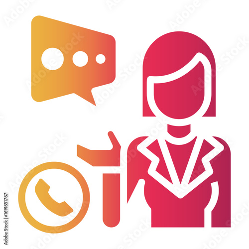 secretary Gradient icon