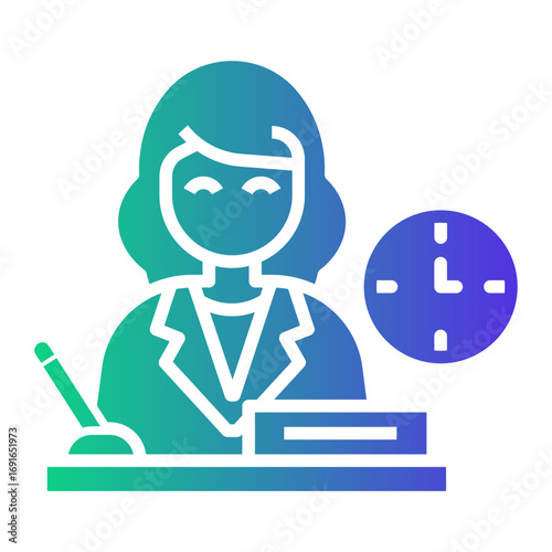 secretary Gradient icon