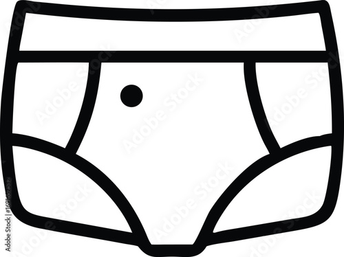 Simple outline illustration of underwear, apparel icon for fashion and textile prints