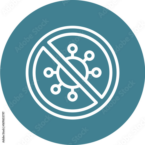 Infection Control Vector Line White Circles Multi Colors