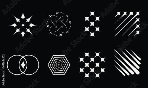Y2K Shapes star and abstract element