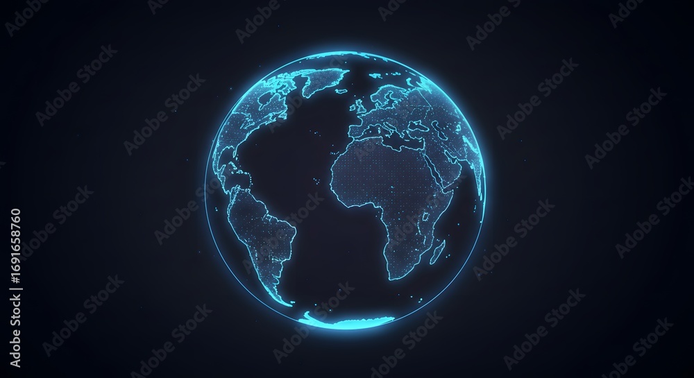 Fototapeta premium Digital earth globe