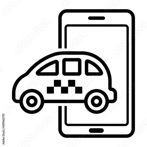 taxi Line Icon