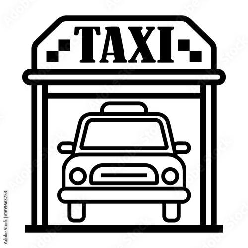 taxi Line Icon
