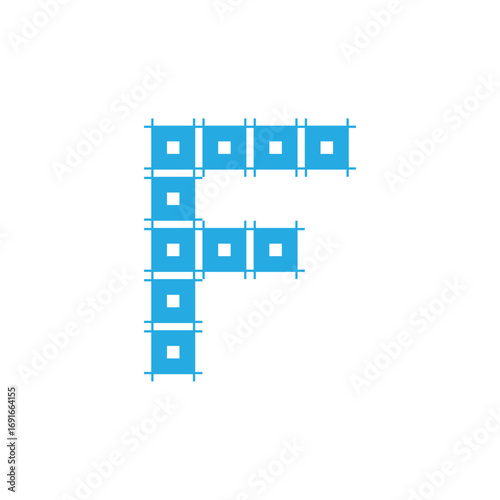 Cube Design with F Letters and Symbolic Icons