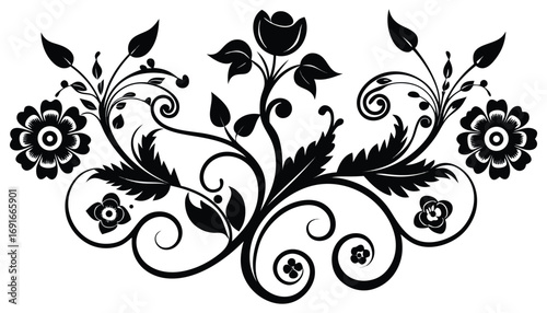 Elegant Floral Ornament Vector Decorative Pattern