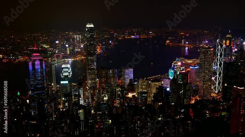 4K Time lapse Building and the skyline of Hong Kong city
