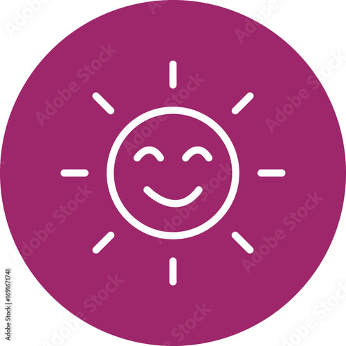 Daylight Bliss Vector Line White Circles Multicolors
