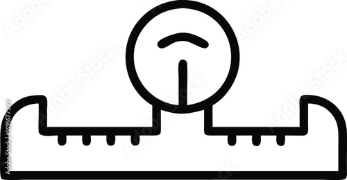 Stylized outline illustration of a monorail for public transport concept design