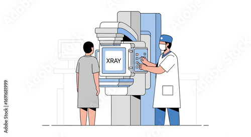 Medical X-Ray Examination Doctor and Patient