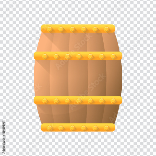 Wooden Barrel Symbol for Rustic Storage