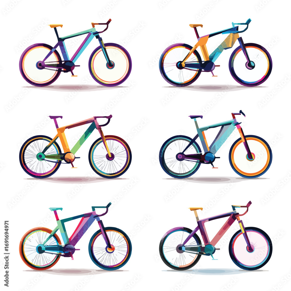 Obraz premium bicycle icons set
