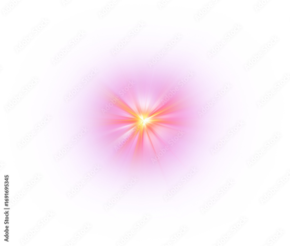 Fototapeta premium Abstract vibrant swirl of pink and purple hues radiating light. light effect.