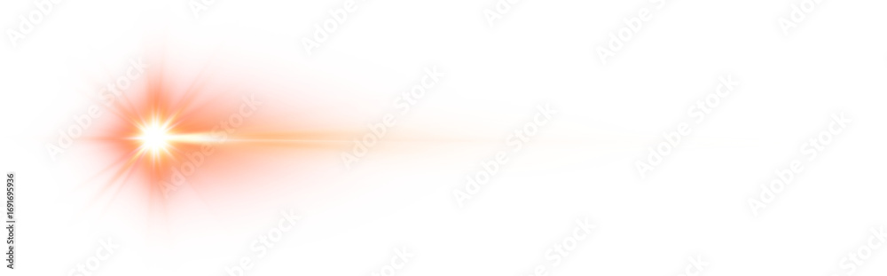 Obraz premium A vibrant red energy beam radiating with bright light and dynamic energy effects. light effect.