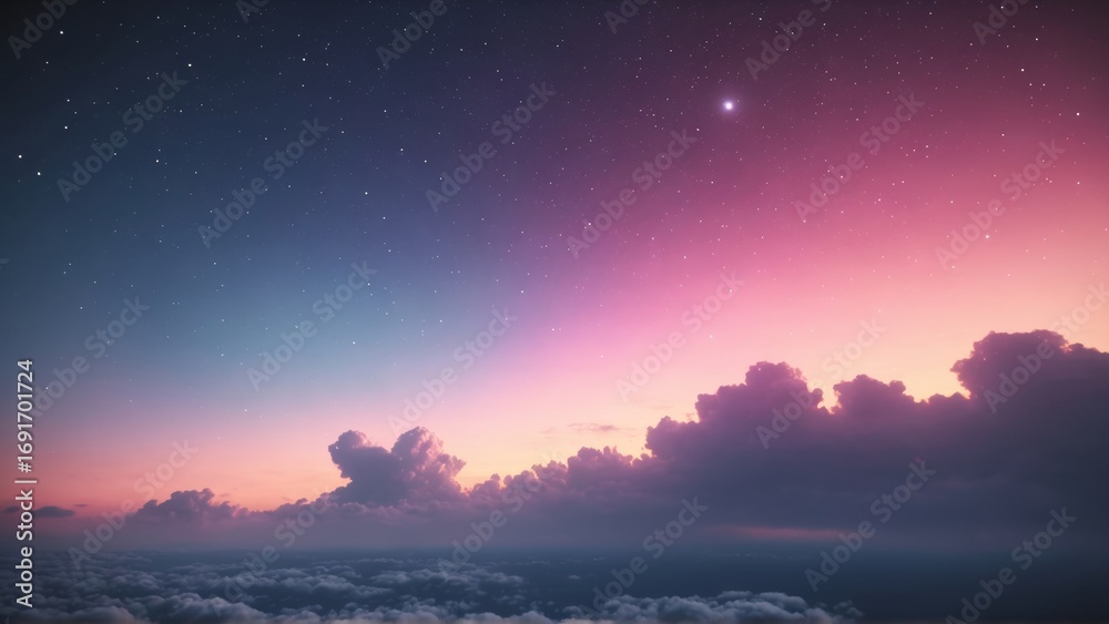 Fototapeta premium Beam flash elevated astronomy floating tall varied imagination