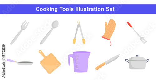 Kitchen Utensils Vector Pack – Cooking Tools and Accessories Illustration