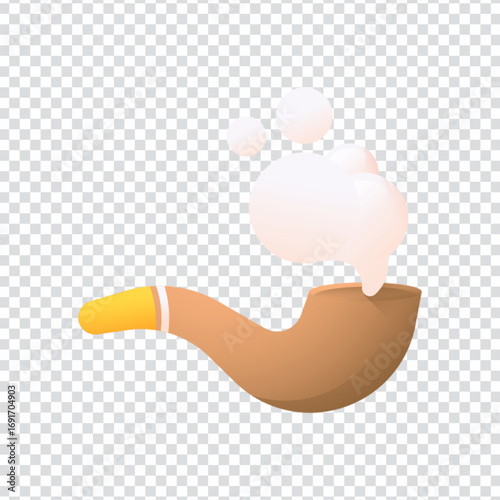 Smoking Pipe Icon for Vintage Accessories
