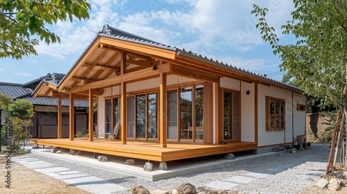 Modern Japanese House Design: Tranquil Wooden Home