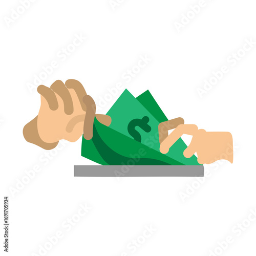 Count Wealth Vector Flat Icon Design