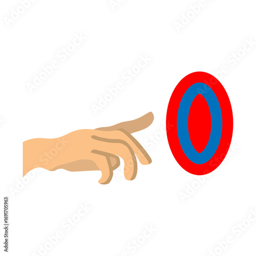 Touch Vector Flat Icon Design