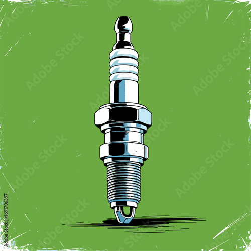 motorbike spark plug vector