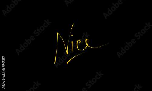Nice Calligraphy, Nice typography, Nice word design, Nice design, Nice text design, Nice design thin