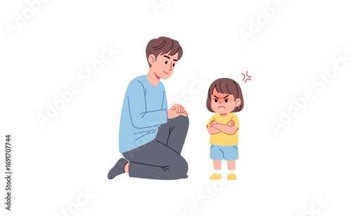 Understanding Childhood Emotions A Parent Gently Addresses a Upset Child's Frustration During a Difficult Moment