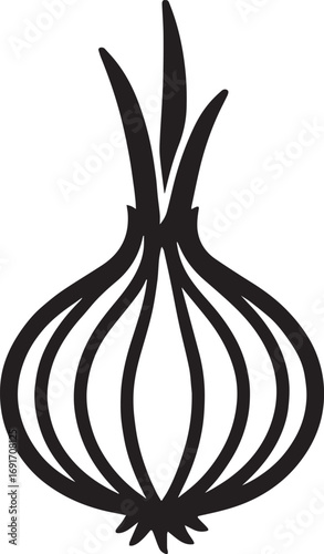 onion vector  black and white