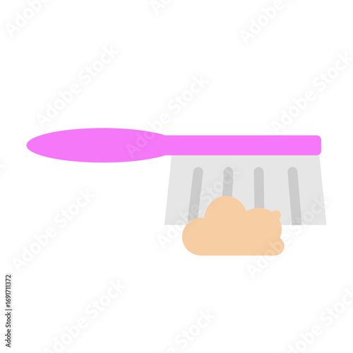 Cleaning Brush Vector Flat Icon Design