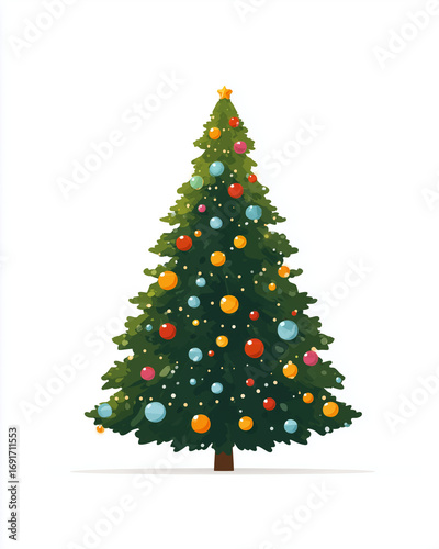 christmas tree vector illustration
