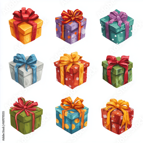 gift boxes vector illustration