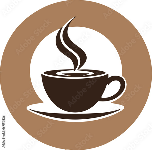 Coffee cup made of coffee icons