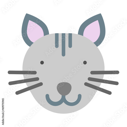 Cat Vector Flat Icon Design
