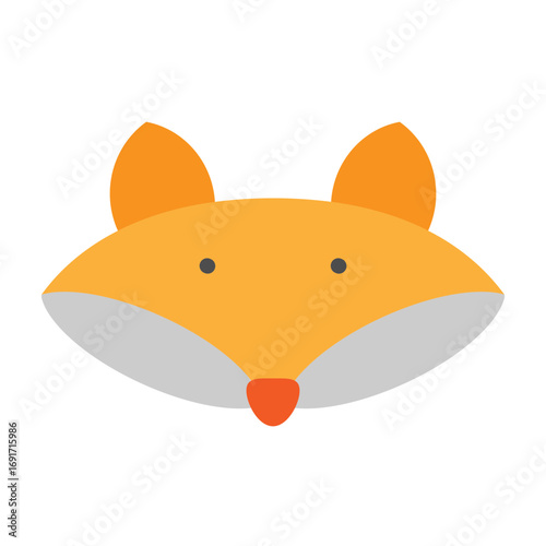 Fox Vector Flat Icon Design