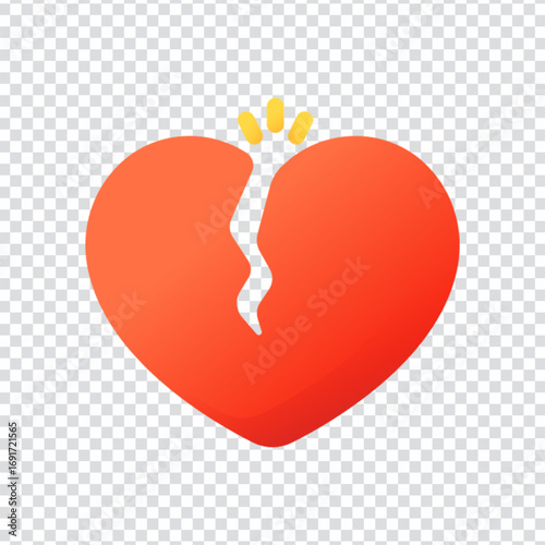 Broken Heart Icon for Emotional Themes