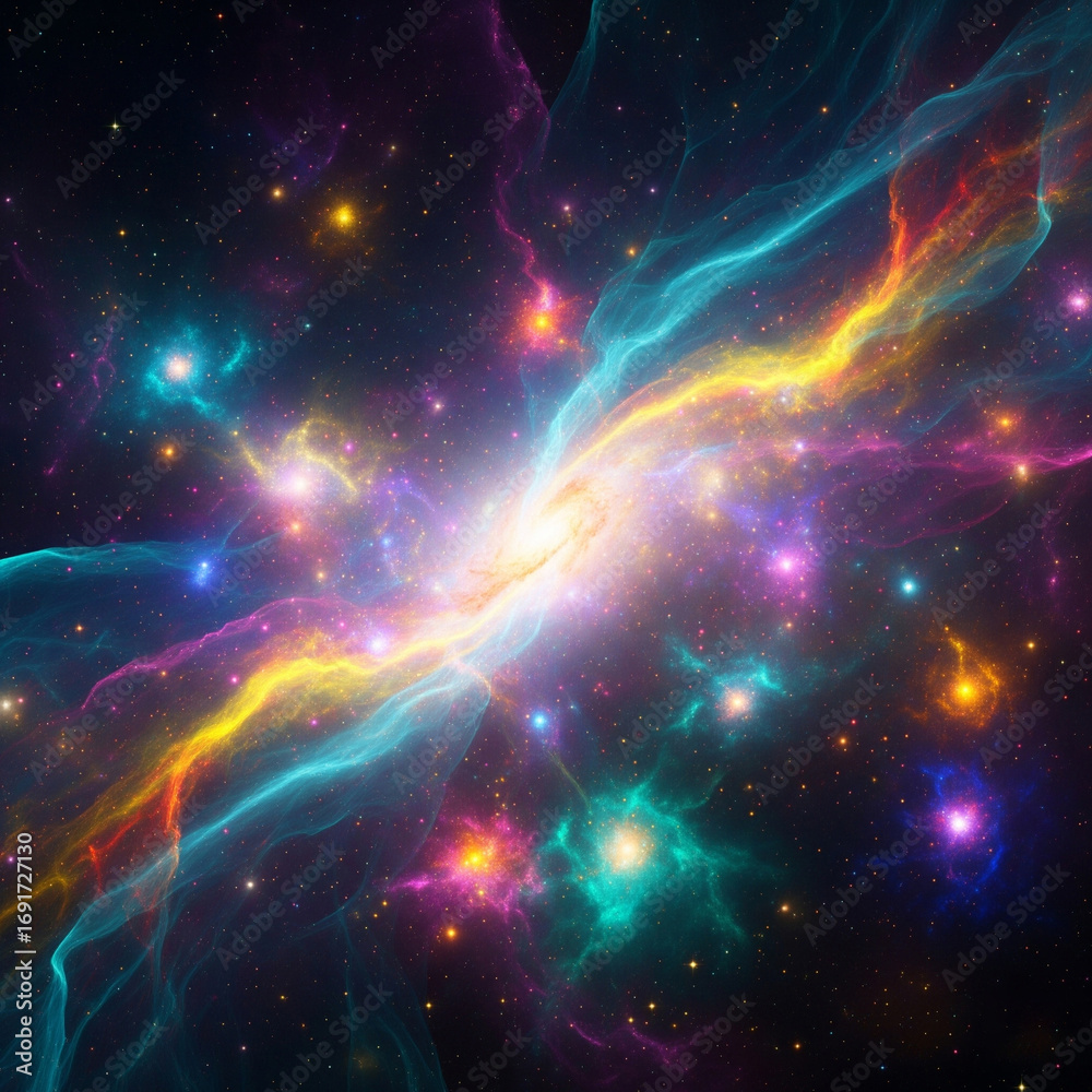Fototapeta premium cosmic nebula background in galaxy colors