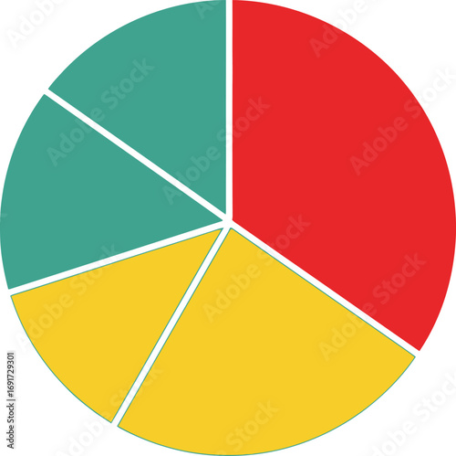 vector illustration of pie chart